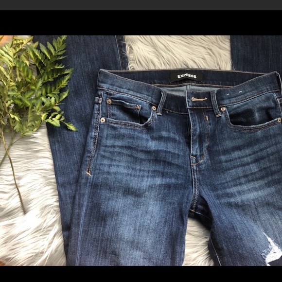 Express distressed flare jeans - Picture 3 of 3